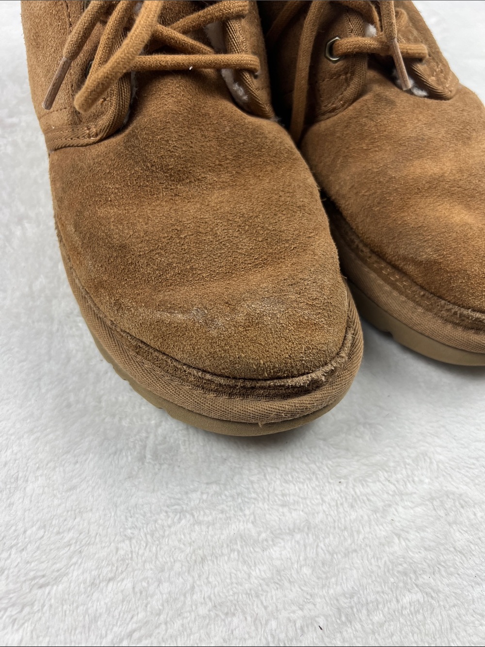 UGG Neumel Chukka Boots Chestnut Suede Wool Lined Women’s 7 - Picture 3 of 11